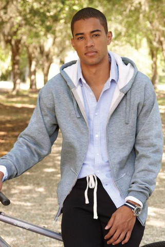 J. America 8821 - Premium Full-Zip Hooded Sweatshirt