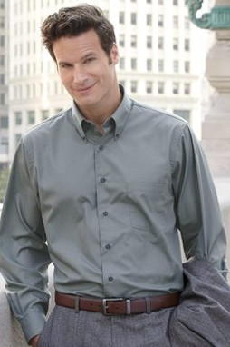 VanHeusen 13V0113 - Camisa de popelina sedosa