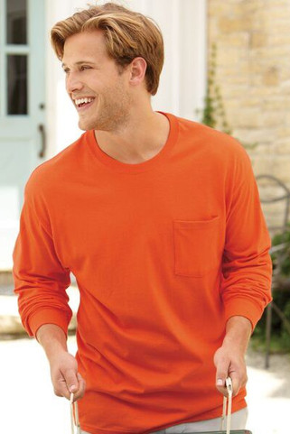 Hanes 5596 - Tagless® Long Sleeve T-Shirt with a Pocket