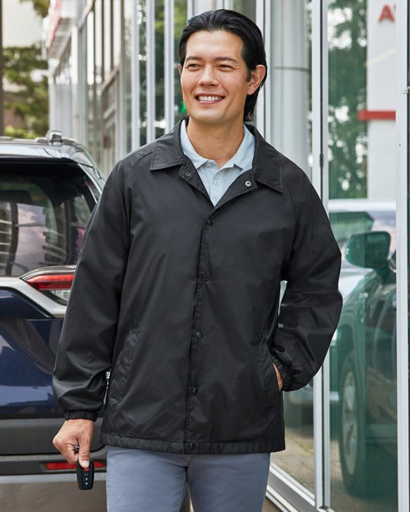 Harriton M775 - All-Weather Nylon Taffeta Staff Jacket with Jersey Lining