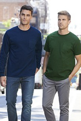 Gildan G241 - Ultra Cotton® 6 oz. Long-Sleeve Pocket T-Shirt