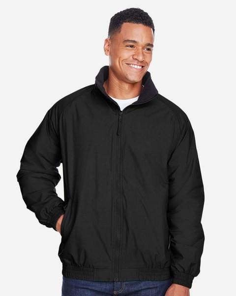 Harriton M775 - All-Weather Nylon Taffeta Staff Jacket with Jersey
