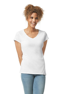 Gildan GI64V00L - Premium Soft Cotton Ladies V-Neck T-Shirt