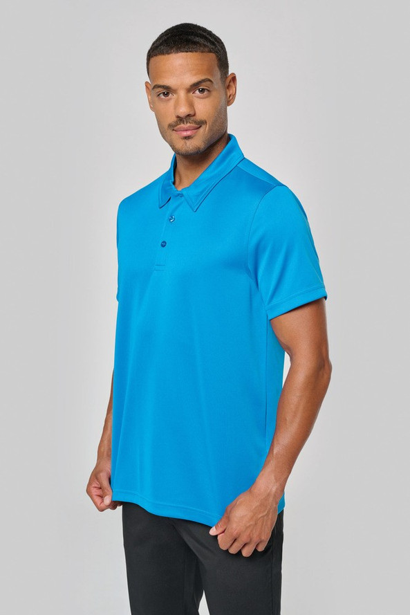 ProAct PA482 - Men's Moisture Control Polo Shirt with Pearl Buttons