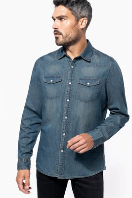 Kariban K519 - MEN'S LONG SLEEVE DENIM SHIRT