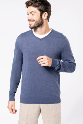 Kariban K965 - Men's Classic V-Neck Cotton Blend Sweater