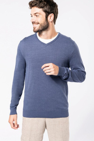 Kariban K965 - Mens Classic V-Neck Cotton Blend Sweater