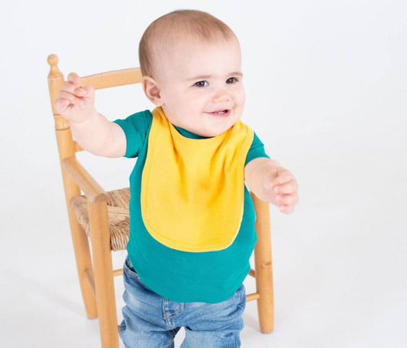 Larkwood LW082 - Soft Cotton Baby Bib with Velcro Closure