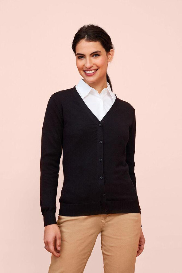 SOL'S 90012 - Golden Women V Neck Knitted Cardigan
