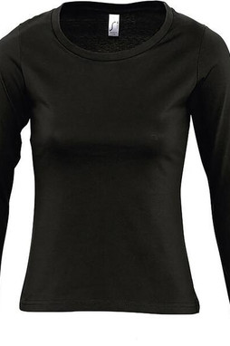 SOLS 11425 - MAJESTIC Dames T-shirt Ronde Hals Lange Mouwen
