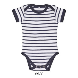 SOL'S 01401 - MILES BABY Baby Striped Bodysuit