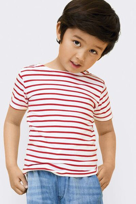 SOL'S 01400 - MILES KIDS Camiseta Niños Cuello Redondo A Rayas