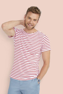 SOL'S 01398 - MILES MEN Tee Shirt Homme Col Rond Rayé