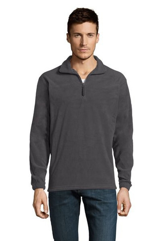 SOLS 56000 - Komfortabel Fleece Kvart-Zip Tröja för Stora Storlekar