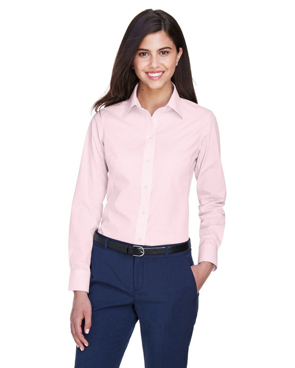 Devon & Jones D640W - T-Shirt Collection Crown - Dames - carreaux vichy