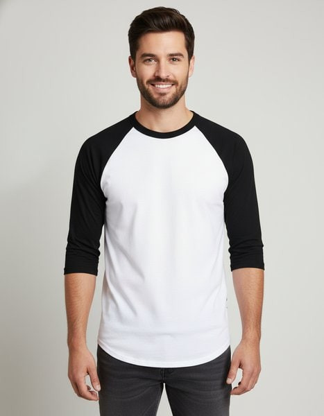 LAT 6930 - Vintage Fine Jersey Three-Quarter Sleeve Baseball T