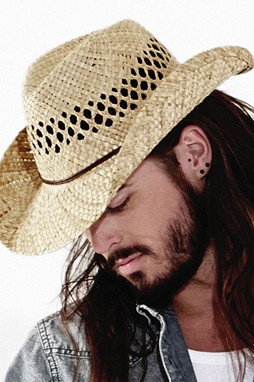 Beechfield B735 - Handcrafted Natural Straw Cowboy Hat with Wired Brim