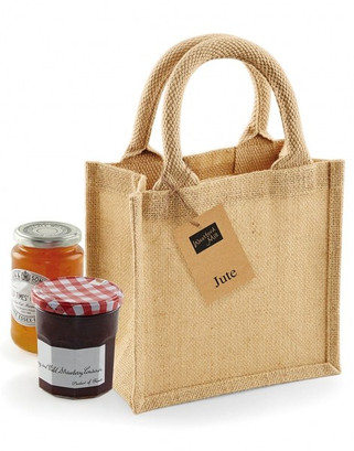 Westford mill W411 - Eco-Friendly Jute Gift Bag with Cotton Handles