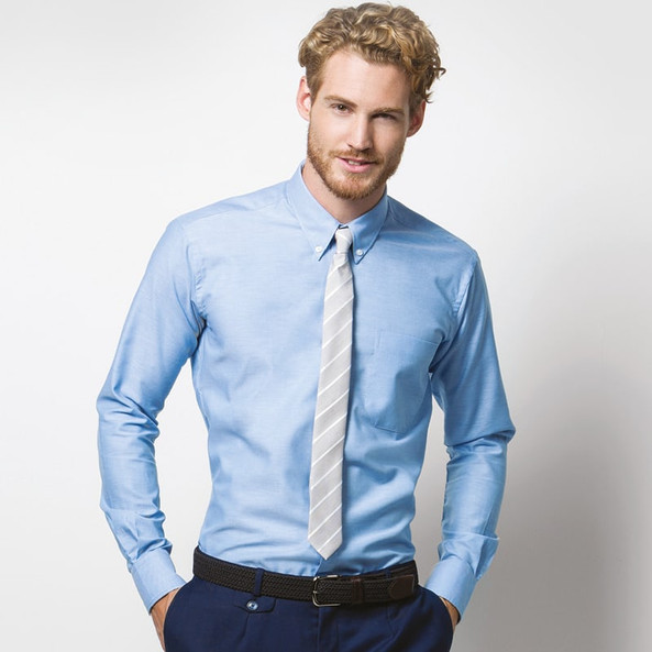 Kustom Kit KK184 - Slim fit workwear Oxford shirt long sleeved