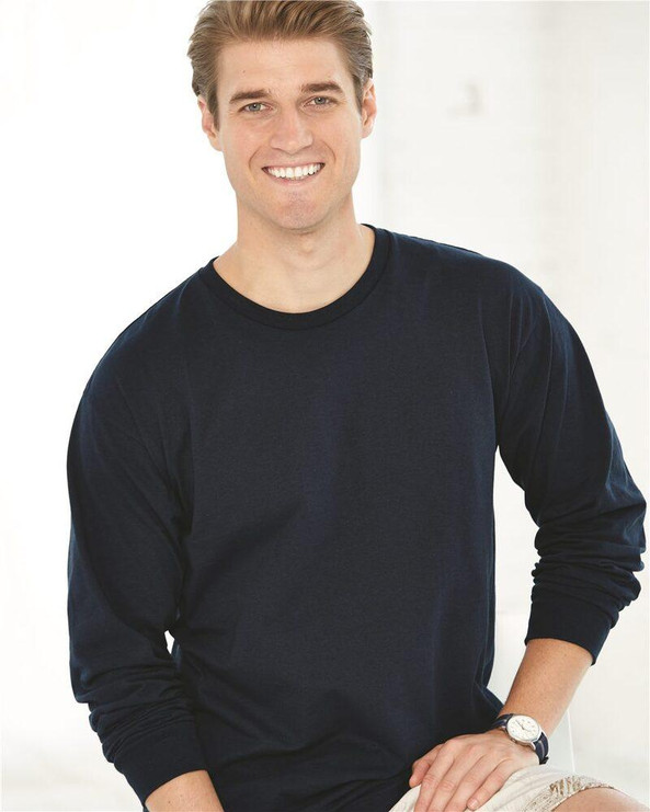 Bayside 5060 - USA-Made 100% Cotton Long Sleeve T-Shirt