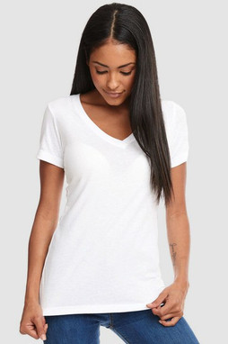 Next Level 1540 - Women’s Lightweight Combed Cotton V-Neck Tee