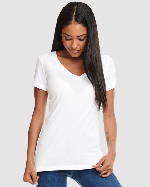 Next Level 1540 - Women’s Lightweight Combed Cotton V-Neck Tee