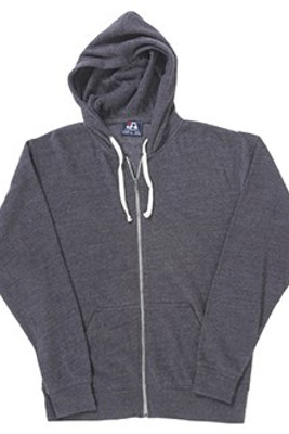 J. America J8872 - Adult Tri-Blend Fleece Full-Zip Hood