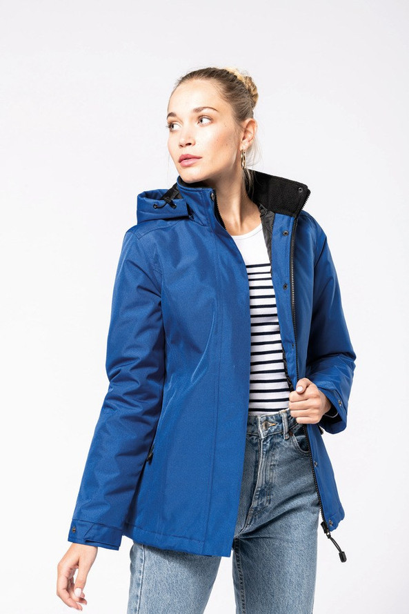 Kariban K6108 - Women's Quilted Parka with Detachable Hood