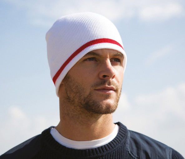 Result R368X - Cozy Stripe Knit Acrylic Beanie Hat