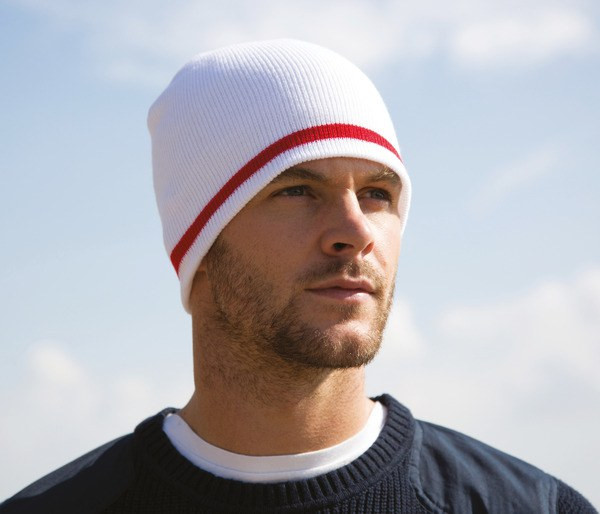 Result R368X - Cozy Stripe Knit Acrylic Beanie Hat