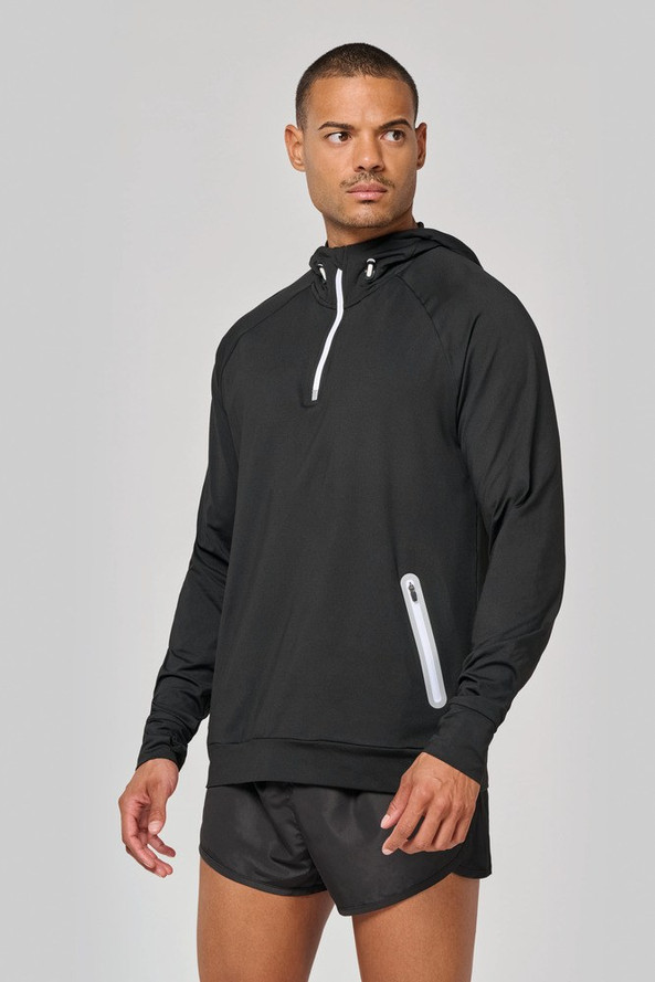 Proact PA360 - 1/4 zip hooded sports sweatshirt