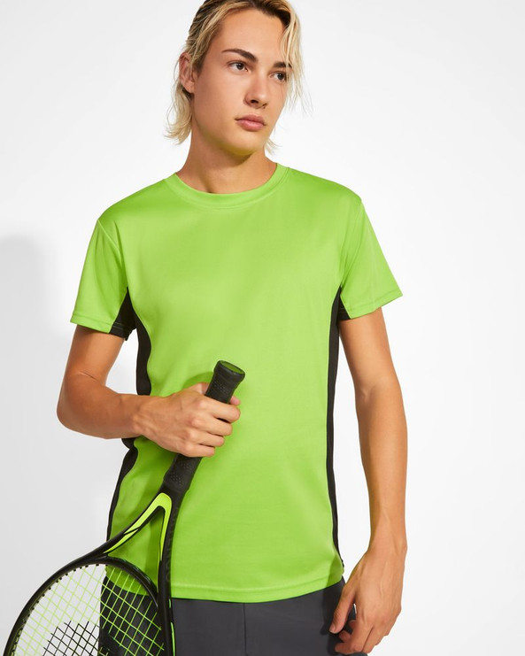 Roly CA0424 - TOKYO Short-sleeve technical t-shirt with a combination of two colour panels