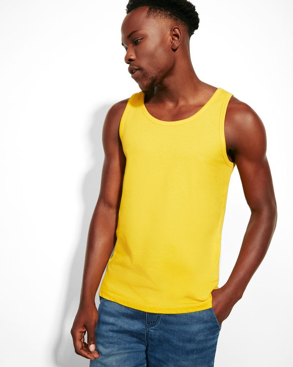 Roly CA6545 - TEXAS Slim-fit tank top with ribbed single jersey in collar and armhole