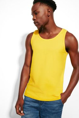 Roly CA6545 - TEXAS Slim-fit tank top with ribbed single jersey in collar and armhole