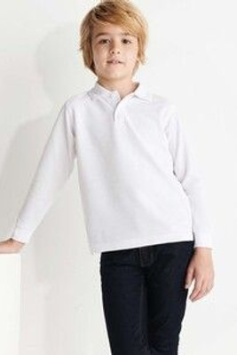 Roly PO5008 - CARPE CHILD Long-sleeve polo shirt with ribbed collar and cuffs