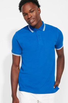 Roly PO6629 - MONTREAL Short-sleeve polo shirt with matching 3-button placket in collar