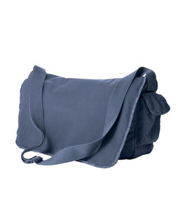 Authentic Pigment 1908 - 14 oz. Pigment-Dyed Raw-Edge Messenger Bag