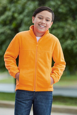 Harriton M990Y - Youth 8 oz. Full-Zip Fleece