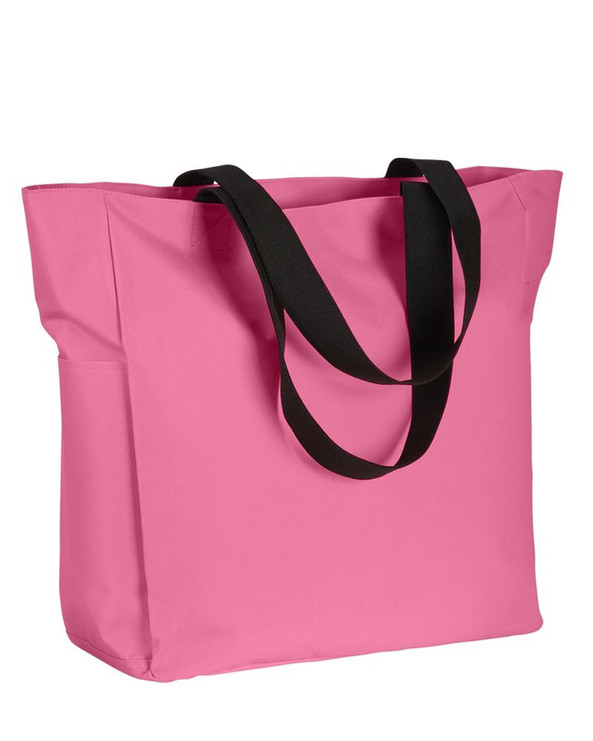 BAGedge BE080 - Durable Polyester Tote with Zipper and Pockets