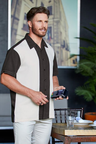 Harriton M575 - Mens Two-Tone Bahama Cord Camp Shirt