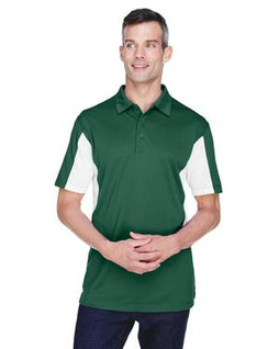 Harriton M355 - Mens Side Blocked Micro-Piqué Polo