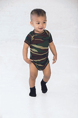 Code Five 4403 - Infant Baby Rib Camouflage Lap Shoulder Creeper