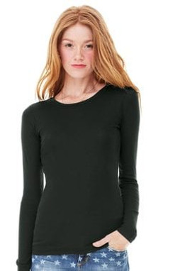 Bella+Canvas 8751 - Womens Long Sleeve Sheer Mini Rib Tee