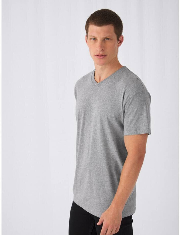 B&C BC163 - T Shirt Homme Col V 100% Coton