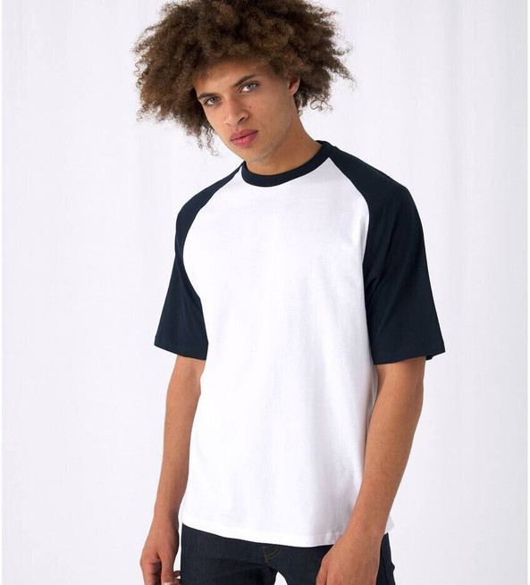 B&C BC230 - T-Shirt Baseball Manches Raglan Contrastées