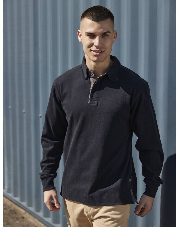 Polo Manche Longue Homme Rugby Rugby Polo Rayure Manche Longue