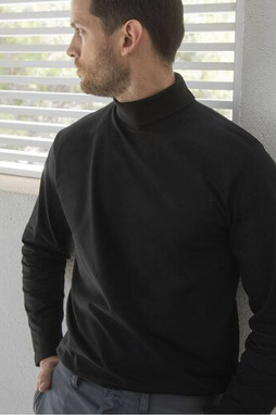 Henbury HY020 - Mens Turtleneck Long Sleeve T-Shirt