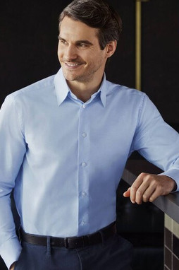 Russell Collection JZ922 - Chemise Oxford Cintrée Homme Col Italien