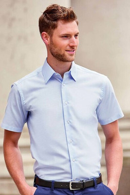 Russell Collection JZ923 - Camisa oxford entallada