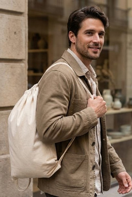 Label Serie LS20Z - Eco-Friendly Cotton Drawstring Storage Bag